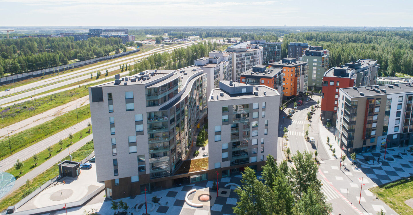 Aerial image of Asuntosäätiö's homes.